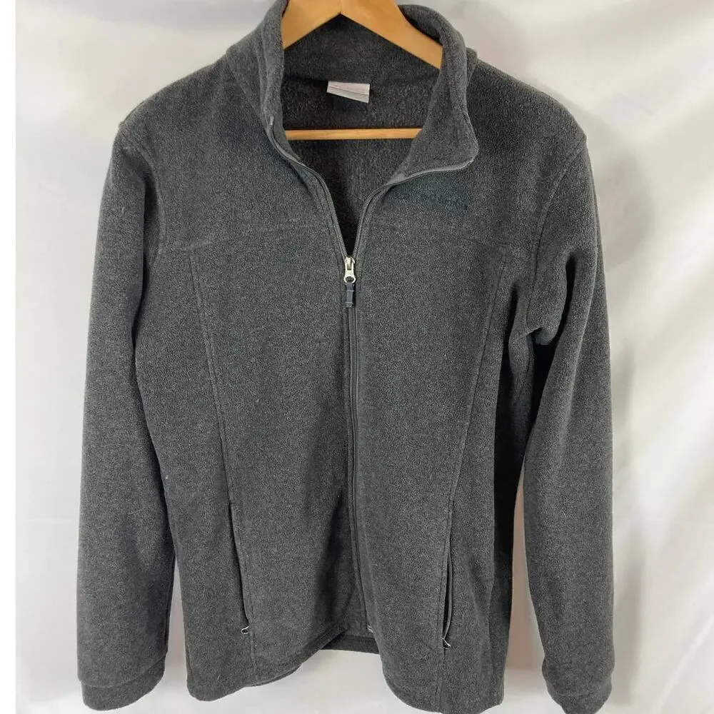 Columbia Kids Grey Zip Up Fleece Sweater size XL 18/20